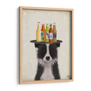 Border Collie Black Blanco Cerveza Amante - Fab Funky | Cuadro decorativo de Canvas Lab