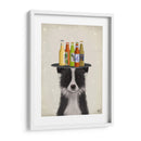 Border Collie Black Blanco Cerveza Amante - Fab Funky | Cuadro decorativo de Canvas Lab
