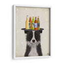 Border Collie Black Blanco Cerveza Amante - Fab Funky | Cuadro decorativo de Canvas Lab