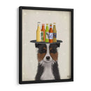 Border Collie Tricolor Beer Lover - Fab Funky | Cuadro decorativo de Canvas Lab