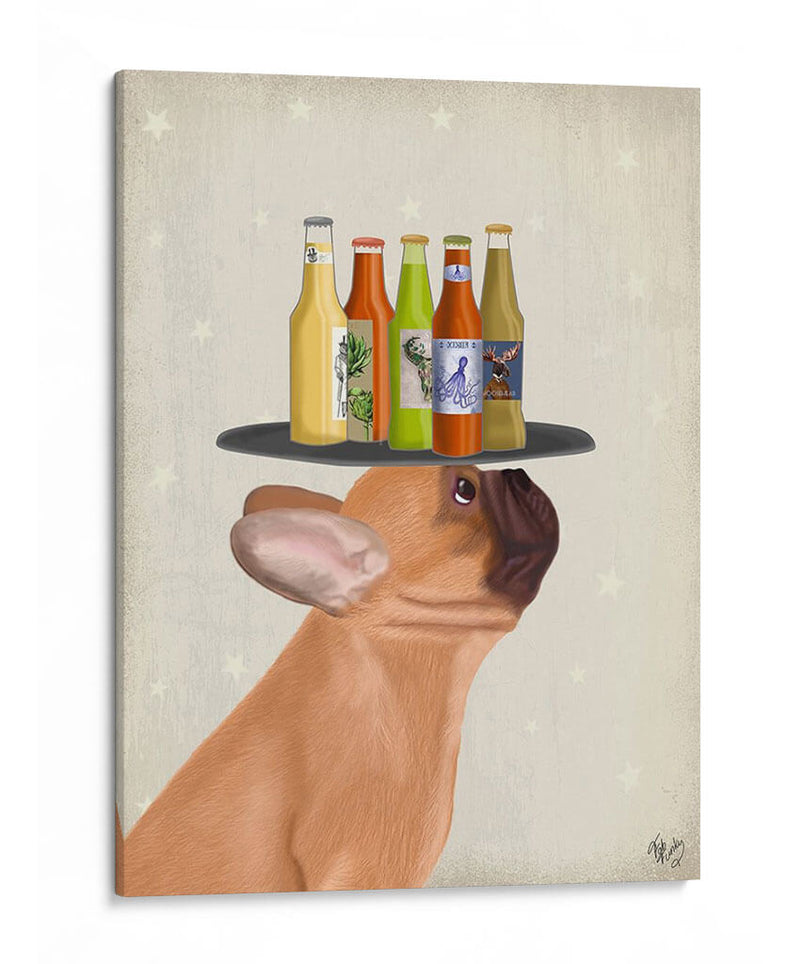 Bulldog French Beer Lover - Fab Funky | Cuadro decorativo de Canvas Lab