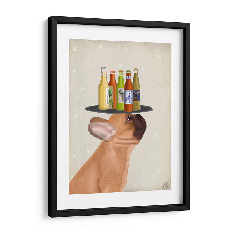 Bulldog French Beer Lover - Fab Funky | Cuadro decorativo de Canvas Lab