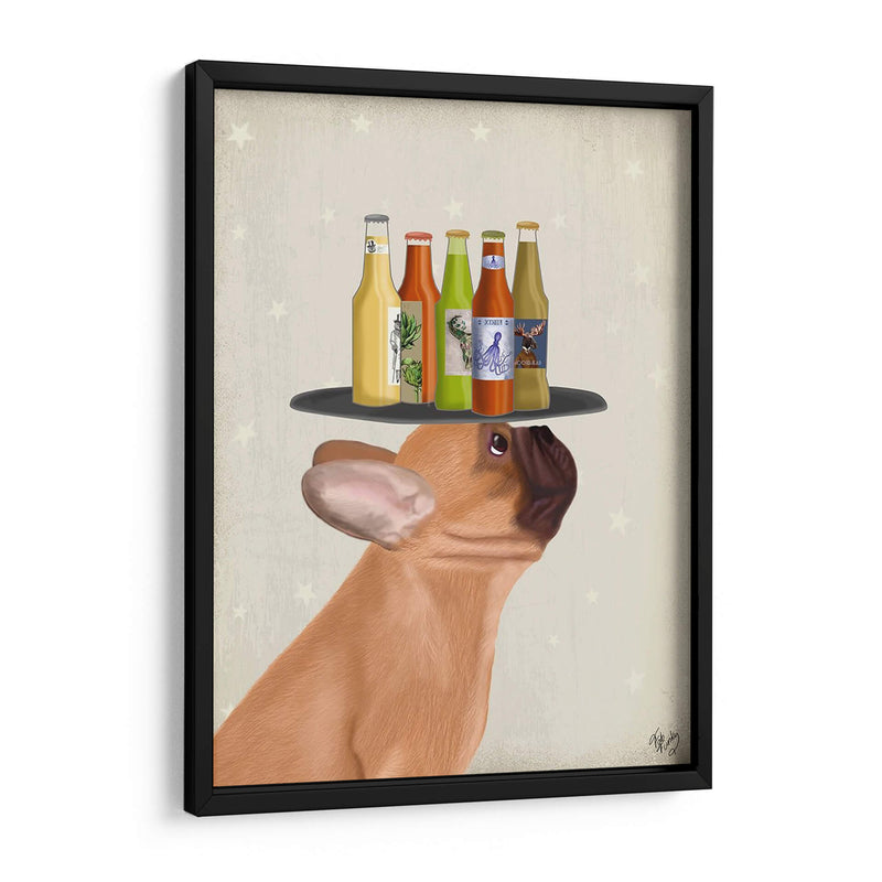 Bulldog French Beer Lover - Fab Funky | Cuadro decorativo de Canvas Lab