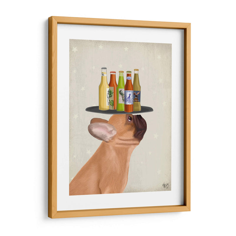 Bulldog French Beer Lover - Fab Funky | Cuadro decorativo de Canvas Lab