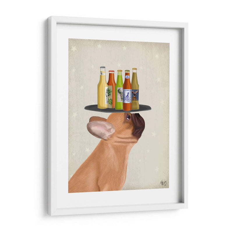 Bulldog French Beer Lover - Fab Funky | Cuadro decorativo de Canvas Lab