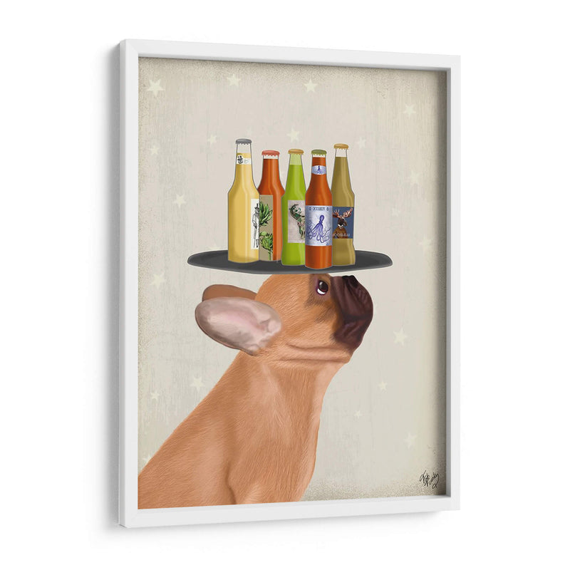 Bulldog French Beer Lover - Fab Funky | Cuadro decorativo de Canvas Lab