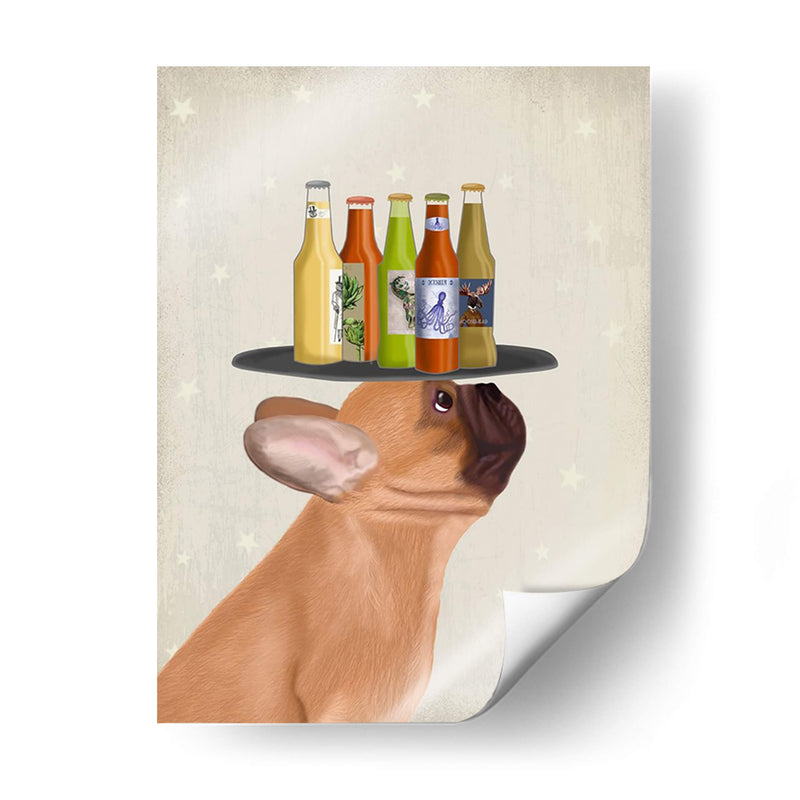 Bulldog French Beer Lover - Fab Funky | Cuadro decorativo de Canvas Lab