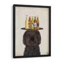 Labradoodle Black Beer Lover - Fab Funky | Cuadro decorativo de Canvas Lab