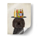 Labradoodle Black Beer Lover - Fab Funky | Cuadro decorativo de Canvas Lab