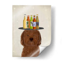 Labradoodle Brown Beer Lover - Fab Funky | Cuadro decorativo de Canvas Lab