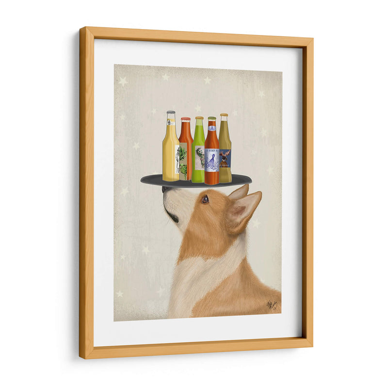 Corgi Tan White Beer Lover - Fab Funky | Cuadro decorativo de Canvas Lab