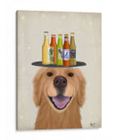 Golden Retriever Beer Lover - Fab Funky | Cuadro decorativo de Canvas Lab
