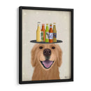 Golden Retriever Beer Lover - Fab Funky | Cuadro decorativo de Canvas Lab