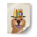 Golden Retriever Beer Lover - Fab Funky | Cuadro decorativo de Canvas Lab