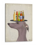 Greyhound Gray Beer Lover - Fab Funky | Cuadro decorativo de Canvas Lab