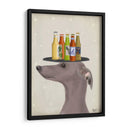 Greyhound Gray Beer Lover - Fab Funky | Cuadro decorativo de Canvas Lab