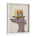 Greyhound Gray Beer Lover - Fab Funky | Cuadro decorativo de Canvas Lab