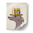 Greyhound Gray Beer Lover - Fab Funky | Cuadro decorativo de Canvas Lab
