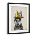 Husky 2 Beer Lover - Fab Funky | Cuadro decorativo de Canvas Lab