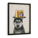 Husky 2 Beer Lover - Fab Funky | Cuadro decorativo de Canvas Lab