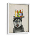Husky 2 Beer Lover - Fab Funky | Cuadro decorativo de Canvas Lab