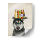 Husky 2 Beer Lover - Fab Funky | Cuadro decorativo de Canvas Lab