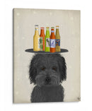 Labradoodle Negro 1 Cerveza Amante - Fab Funky | Cuadro decorativo de Canvas Lab