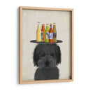 Labradoodle Negro 1 Cerveza Amante - Fab Funky | Cuadro decorativo de Canvas Lab