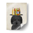 Labradoodle Negro 1 Cerveza Amante - Fab Funky | Cuadro decorativo de Canvas Lab