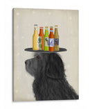 Labradoodle Negro 2 Cerveza Amante - Fab Funky | Cuadro decorativo de Canvas Lab