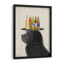 Labradoodle Negro 2 Cerveza Amante - Fab Funky | Cuadro decorativo de Canvas Lab