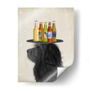 Labradoodle Negro 2 Cerveza Amante - Fab Funky | Cuadro decorativo de Canvas Lab