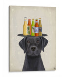 Labrador Black Beer Lover - Fab Funky | Cuadro decorativo de Canvas Lab