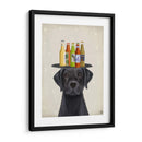 Labrador Black Beer Lover - Fab Funky | Cuadro decorativo de Canvas Lab