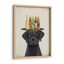 Labrador Black Beer Lover - Fab Funky | Cuadro decorativo de Canvas Lab