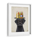 Labrador Black Beer Lover - Fab Funky | Cuadro decorativo de Canvas Lab