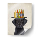 Labrador Black Beer Lover - Fab Funky | Cuadro decorativo de Canvas Lab