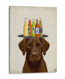 Labrador Amarillo Cerveza Amante - Fab Funky | Cuadro decorativo de Canvas Lab