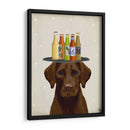 Labrador Amarillo Cerveza Amante - Fab Funky | Cuadro decorativo de Canvas Lab