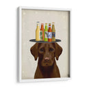 Labrador Amarillo Cerveza Amante - Fab Funky | Cuadro decorativo de Canvas Lab