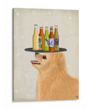 Caniche Blanco Cerveza Amante - Fab Funky | Cuadro decorativo de Canvas Lab