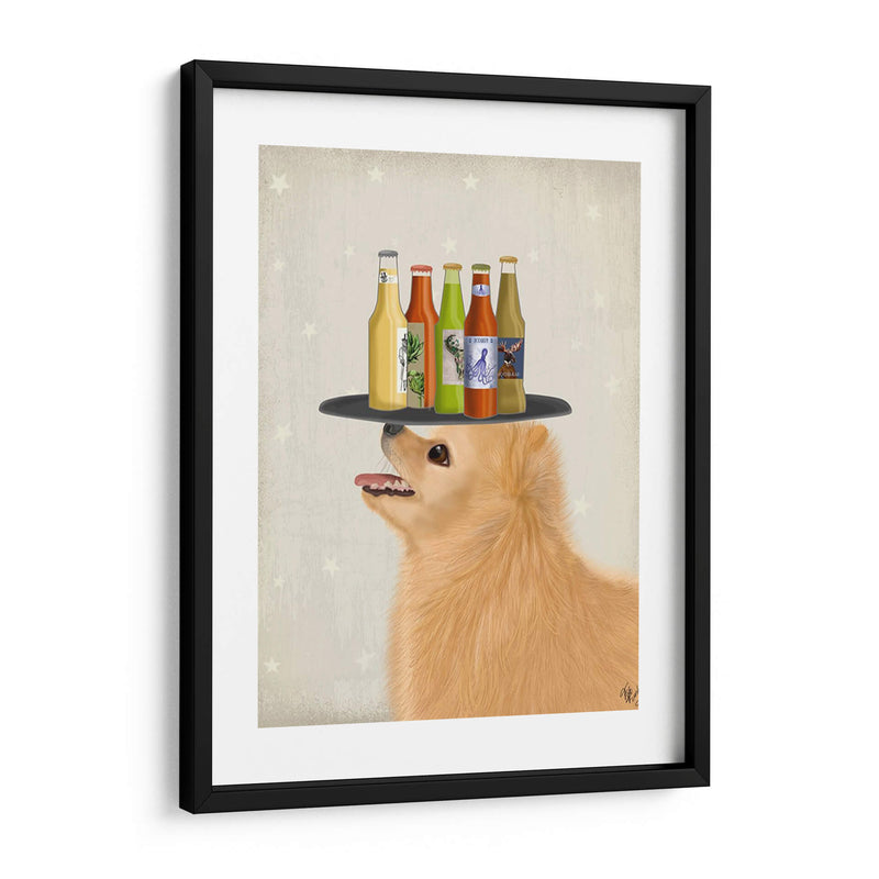 Caniche Blanco Cerveza Amante - Fab Funky | Cuadro decorativo de Canvas Lab