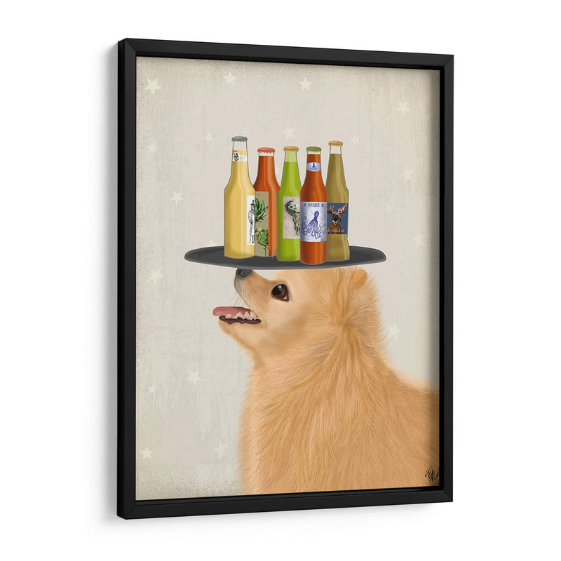 Caniche Blanco Cerveza Amante - Fab Funky | Cuadro decorativo de Canvas Lab