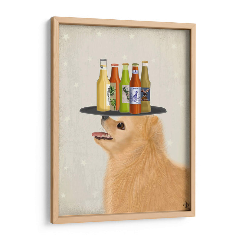 Caniche Blanco Cerveza Amante - Fab Funky | Cuadro decorativo de Canvas Lab