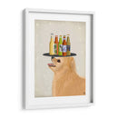 Caniche Blanco Cerveza Amante - Fab Funky | Cuadro decorativo de Canvas Lab