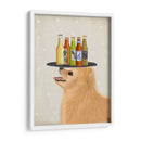 Caniche Blanco Cerveza Amante - Fab Funky | Cuadro decorativo de Canvas Lab