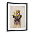 Amante De La Cerveza Pug Fawn - Fab Funky | Cuadro decorativo de Canvas Lab