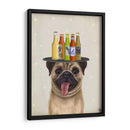 Amante De La Cerveza Pug Fawn - Fab Funky | Cuadro decorativo de Canvas Lab