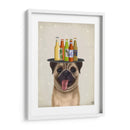 Amante De La Cerveza Pug Fawn - Fab Funky | Cuadro decorativo de Canvas Lab