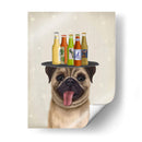 Amante De La Cerveza Pug Fawn - Fab Funky | Cuadro decorativo de Canvas Lab